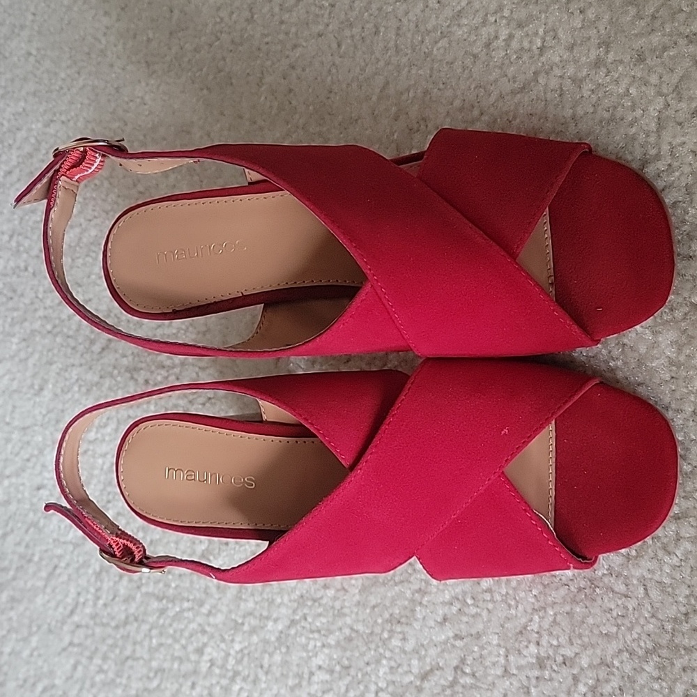 Maurices Red Heeled Sandals